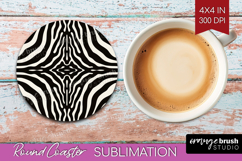 Animal Print Round Coaster - Animal Skin Coaster PNG Product Image 1