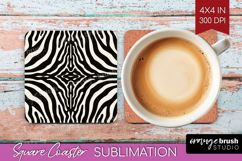 Animal Print Square Coaster - Animal Skin Coaster PNG Product Image 1