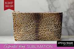 Animal Print Cosmetic Bag - Animal Skin Makeup Bag PNG Product Image 1