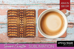 Animal Print Square Coaster - Animal Skin Coaster PNG Product Image 1