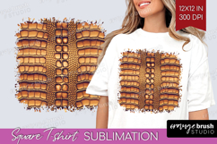 Animal Print Square Tshirt Background - Animal Skin PNG Product Image 1