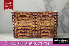 Animal Print Cosmetic Bag - Animal Skin Makeup Bag PNG Product Image 1