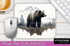 Wild Animals Mouse Pad, Mountain Mousepad Sublimation Product Image 1