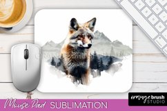 Wild Animals Mouse Pad, Mountain Mousepad Sublimation Product Image 1