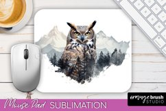 Wild Animals Mouse Pad, Mountain Mousepad Sublimation Product Image 1