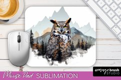 Wild Animals Mouse Pad, Mountain Mousepad Sublimation Product Image 1