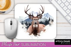 Wild Animals Mouse Pad, Mountain Mousepad Sublimation Product Image 1