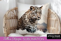 Wild Animals Pillow Cover - Mountain Pillow Sublimation Product Image 1