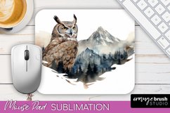 Wild Animals Mouse Pad, Mountain Mousepad Sublimation Product Image 1