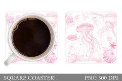 Jellyfish Coaster Sublimation. Jellyfish Sublimation Product Image 1