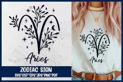 Aries Zodiac Sign SVG. Horoscope Symbol Laser Cut File. Product Image 1