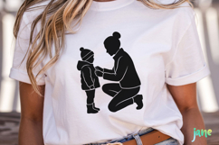 Mother &amp; Child Silhouette SVG PNG Product Image 5