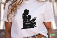 Mother &amp; Child Silhouette SVG PNG Product Image 4