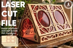 Greenhouse Book Nook Laser Cut File Dollhouse Shelf Insert Product Image 1