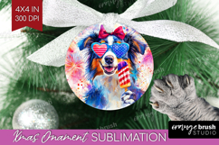 Australian Shepherd Dog Ornament PNG 4th Of July PNG Product Image 1