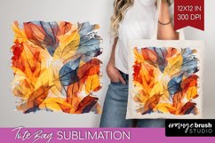 Autumn Forest Tote Bag - Fall Tote Bag PNG Sublimation Product Image 1