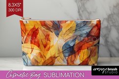 Autumn Forest Cosmetic Bag - Fall Makeup Bag PNG Sublimation Product Image 1