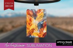 Autumn Forest Air Freshener PNG - Fall PNG Sublimation Product Image 1