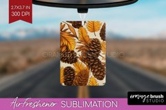 Autumn Forest Air Freshener PNG - Fall PNG Sublimation Product Image 1