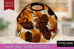 Autumn Forest Lunch Bag - Fall Lunch Bug PNG Sublimation Product Image 1