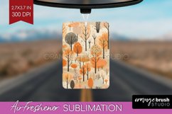 Autumn Forest Air Freshener PNG - Fall PNG Sublimation Product Image 1