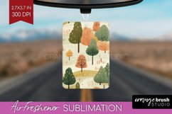 Autumn Forest Air Freshener PNG - Fall PNG Sublimation Product Image 1