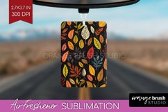 Autumn Forest Air Freshener PNG - Fall PNG Sublimation Product Image 1