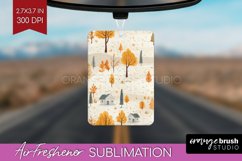 Autumn Forest Air Freshener PNG - Fall PNG Sublimation Product Image 1