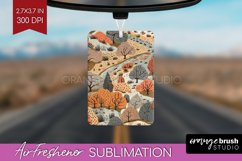 Autumn Forest Air Freshener PNG - Fall PNG Sublimation Product Image 1