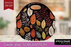 Autumn Forest Lunch Bag - Fall Lunch Bug PNG Sublimation Product Image 1