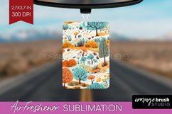 Autumn Forest Air Freshener PNG - Fall PNG Sublimation Product Image 1