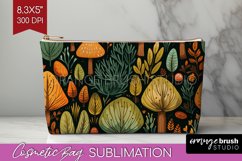 Autumn Forest Cosmetic Bag - Fall Makeup Bag PNG Sublimation Product Image 1