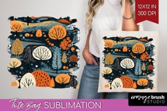Autumn Forest Tote Bag - Fall Tote Bag PNG Sublimation Product Image 1