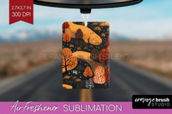 Autumn Forest Air Freshener PNG - Fall PNG Sublimation Product Image 1
