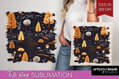 Autumn Forest Tote Bag - Fall Tote Bag PNG Sublimation Product Image 1