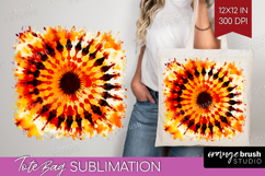 Autumn Tote Bag - Tie Dye Tote Bag PNG Sublimation Product Image 1