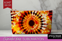 Autumn Cosmetic Bag - Tie Dye Makeup Bag PNG Sublimation Product Image 1
