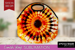 Autumn Lunch Bag - Tie Dye Lunch Bug PNG Sublimation Product Image 1