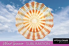 Autumn Tie Dye Wind Spinner Sublimation - Fall Wind Spinner Product Image 1