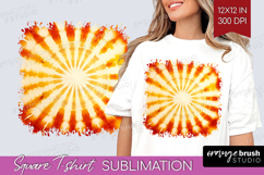 Autumn Square Tshirt Background - Tie Dye PNG Sublimation Product Image 1