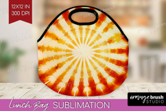 Autumn Lunch Bag - Tie Dye Lunch Bug PNG Sublimation Product Image 1