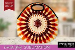 Autumn Lunch Bag - Tie Dye Lunch Bug PNG Sublimation Product Image 1