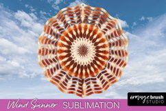 Autumn Tie Dye Wind Spinner Sublimation - Fall Wind Spinner Product Image 1