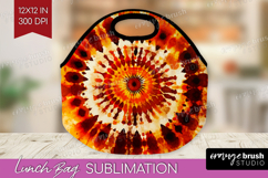 Autumn Lunch Bag - Tie Dye Lunch Bug PNG Sublimation Product Image 1