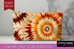 Autumn Cosmetic Bag - Tie Dye Makeup Bag PNG Sublimation Product Image 1
