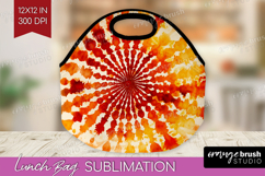Autumn Lunch Bag - Tie Dye Lunch Bug PNG Sublimation Product Image 1