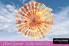 Autumn Tie Dye Wind Spinner Sublimation - Fall Wind Spinner Product Image 1