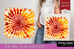 Autumn Tote Bag - Tie Dye Tote Bag PNG Sublimation Product Image 1