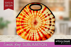 Autumn Lunch Bag - Tie Dye Lunch Bug PNG Sublimation Product Image 1