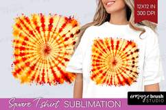 Autumn Square Tshirt Background - Tie Dye PNG Sublimation Product Image 1